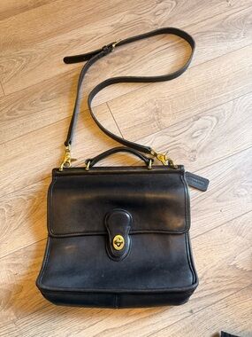 Vintage Legacy Coach Willis black leather USA made